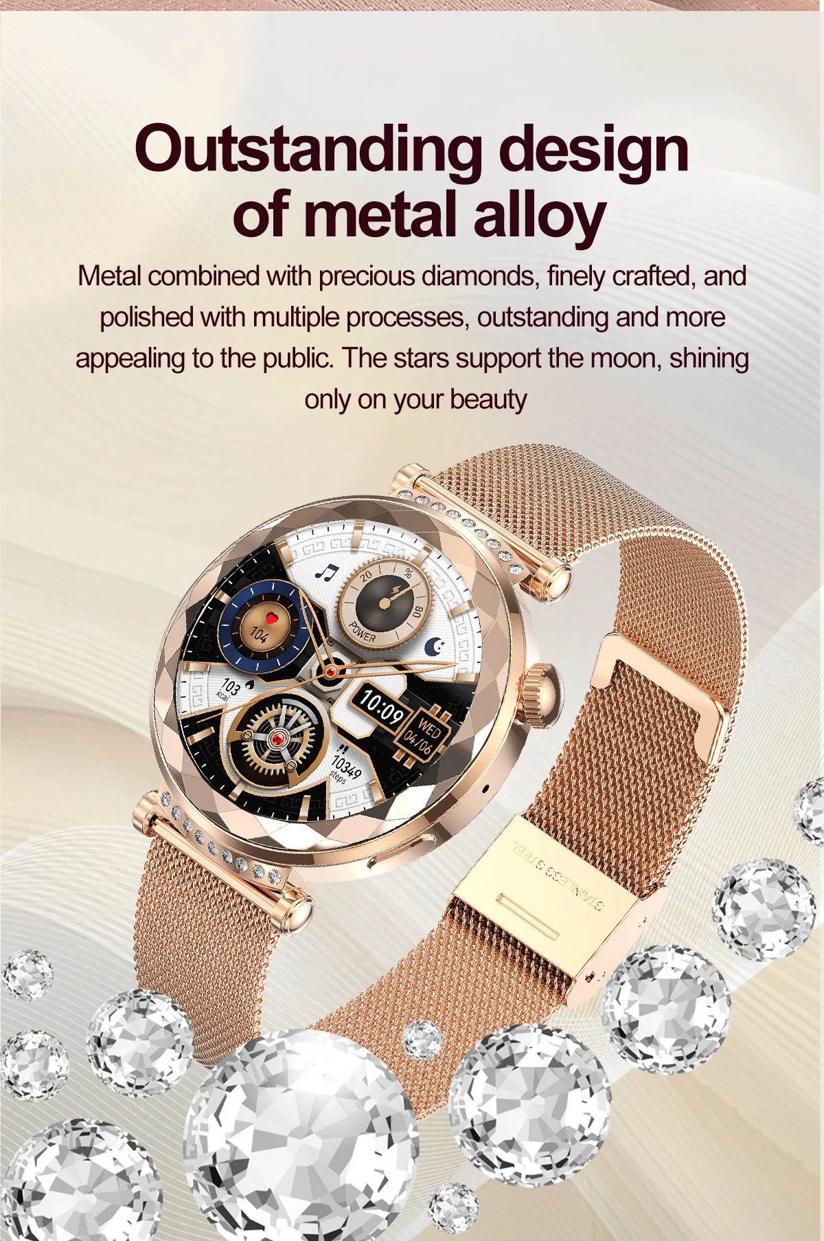 Hk88 Smartwatch For Lady Bt Call Ip68 Waterproof 1.19inch Amoled Screen Women's Health Heart Rate Fashion Smart Watch 2025 - Buy Smart Watch 2025 women's Health Reloj Smart Watch Hk88 hk88 Smart Watch