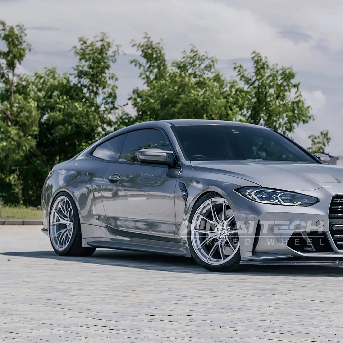XL 1-piece Monoblock Custom Forged Wheel Deep Concave Hyper Silver Brushed Polished 5x120 5x112 5x114.3 17-24 Inch Wheel Rim - Image 6