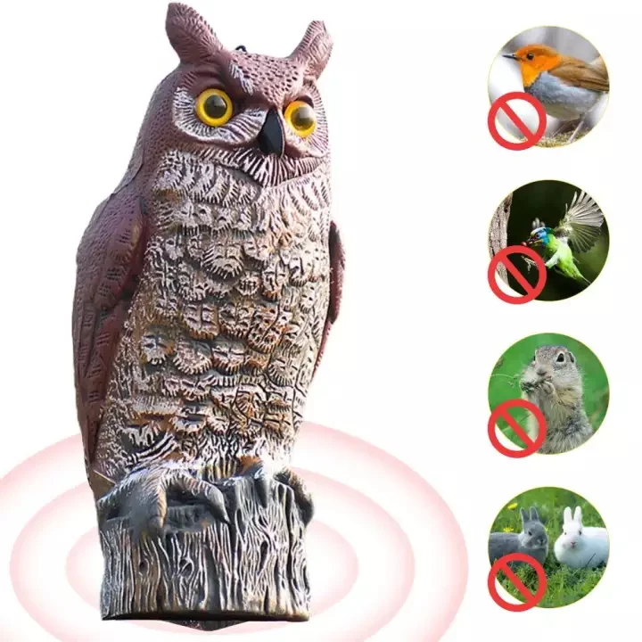 thumbnail image 2 of Owl Decoy Statue – Garden Scarecrow, Pigeon Repellent, Sturdy Plastic, 1-Year Warranty 2 of 5