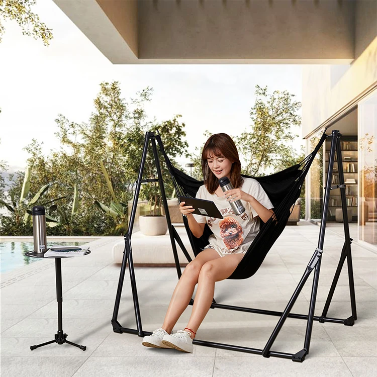 Portable Hammock Swing Chair with Stand Clothes Hanger 2022