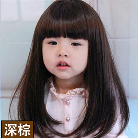 Children's Wig Girl's Wig 1-10 Years Old Girl's Long Hair Girl's Middle  Long Straight Hair Baby's Wig Hot Selling Manufactery - Buy Children's Wig, Girl's Wig Long,Baby's Wig Product on 