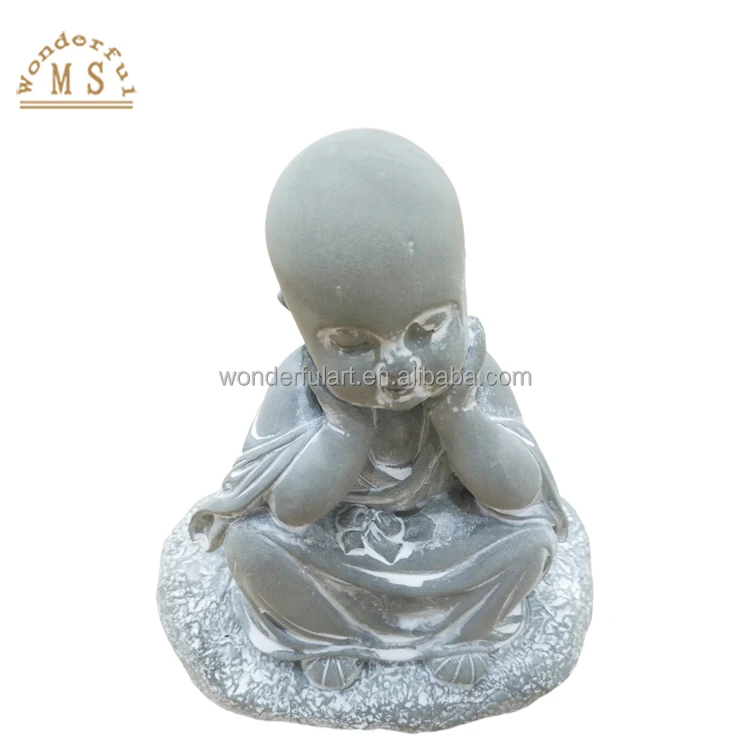 Customized Resin Religious Miniature Garden Decor Cement resin poly stone Buddha Statue home figurine arts and craft