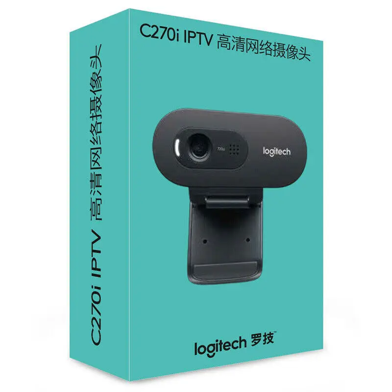 in stock 100%original Logitech Webcam C270 C270i wholesale android tv box  free driver laptop camera 720P Webcam for computer web