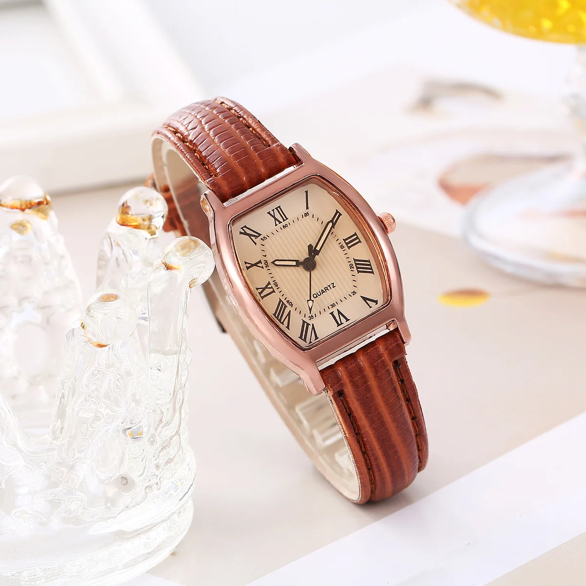 COPY - Vintage Wine bottle inspired Leather Watch / Rumours Quartz /Boho watch F】 #TBT A Wine Tasting With Accurate Form Straps main image 4