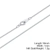 14K 1.0mm cable chain