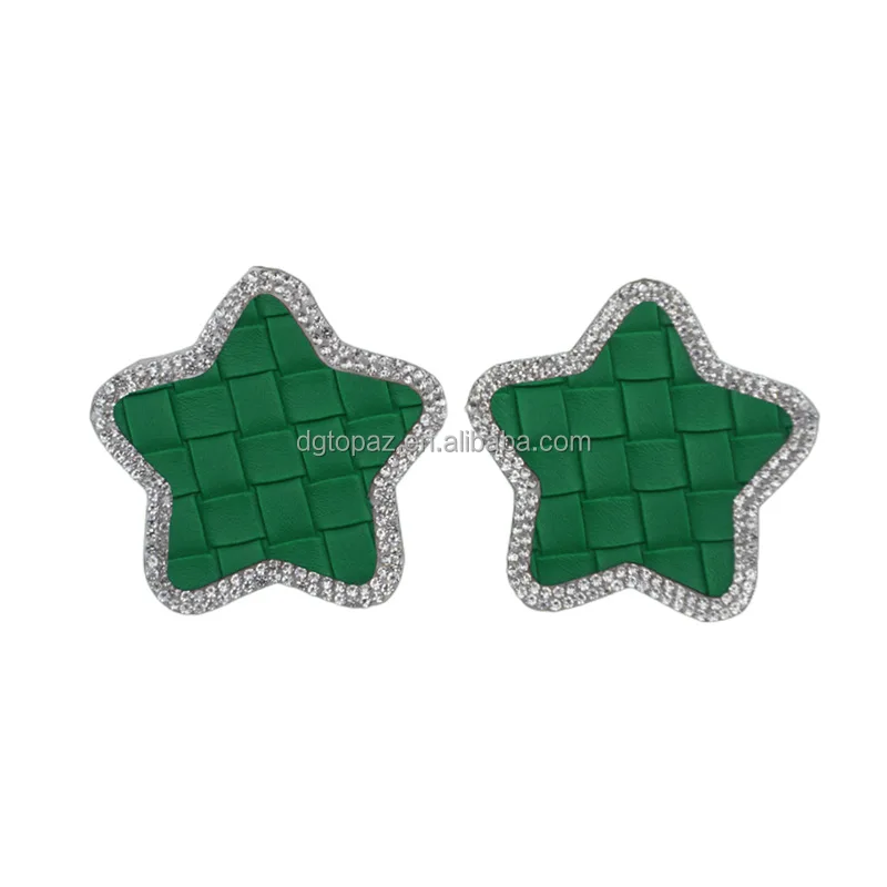 wholesale garment accessories rhinestone bear heat transfer patch leather iron on patches