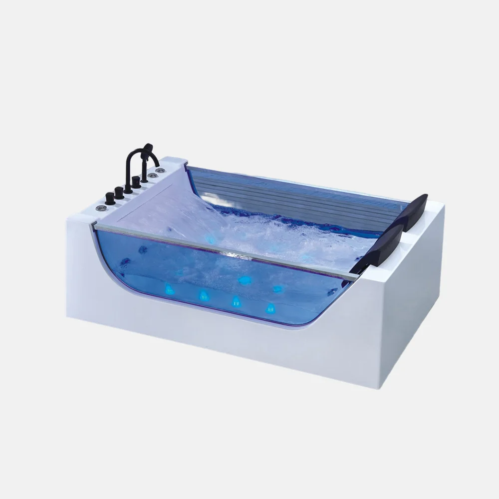 Hot Sale Acrylic Material Freestanding Corner Bath Tub Air Spa Jet Whirlpool Massage Bathtub