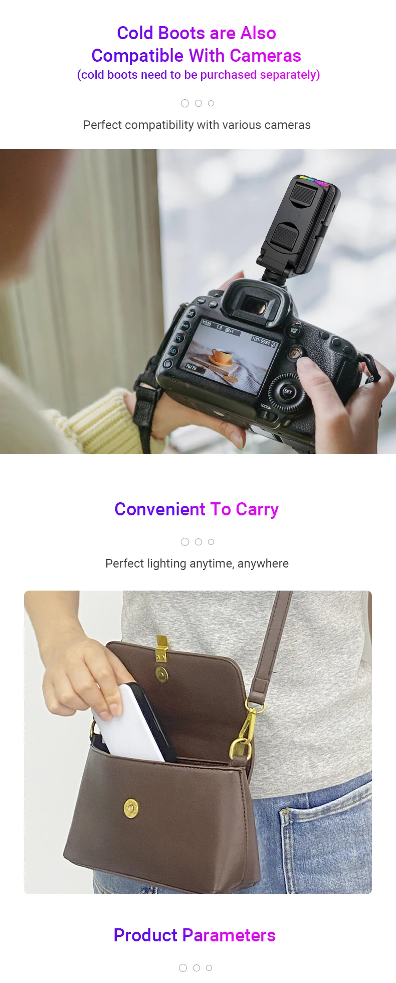 RGB LED Pocket Smartphone Fill Light Video Lamp with Phone Clip Portable for Selfie Makeup Live Show Photographic Lighting