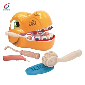 Chengji Play Dough Tools Wholesale Educational Kids Diy Colored Clay Toy Dinosaur Dentist Medical Play Dough Kit