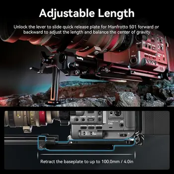 SmallRig V-Mount Battery Plate for Sony FX6, for Canon C70, for Z CAM Camera, V-Mount Plate, Cinema Camera Accessories - 4323 detail image