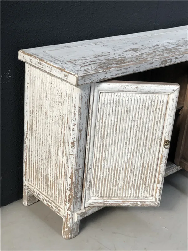 Asian Antique Vintage Chinese Reclaimed Solid Wooden Sideboard Buffet Table