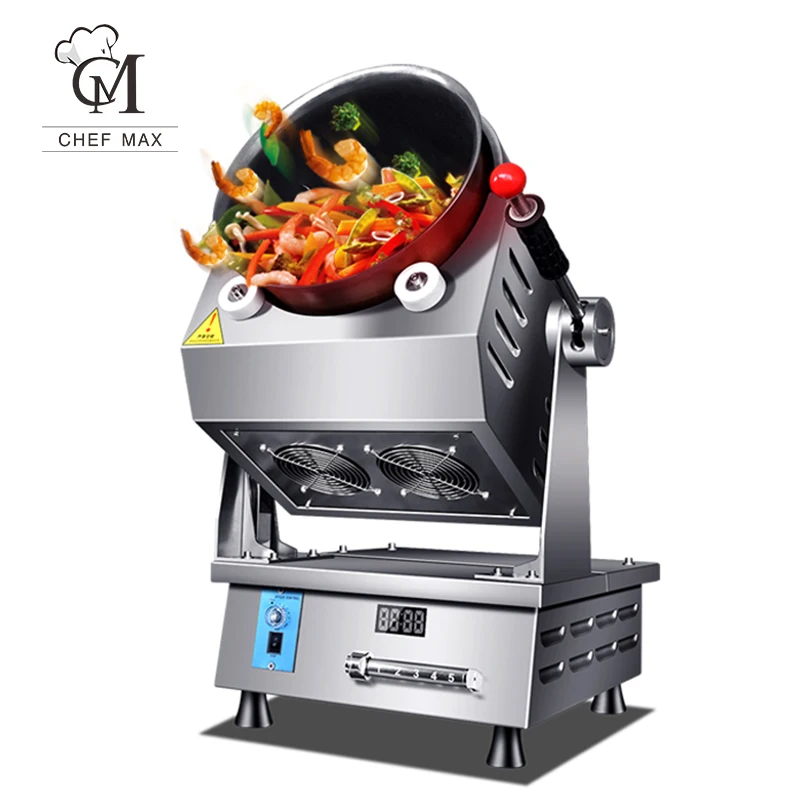 220V Household & Commercial Electric Intelligent Automatic Stir Frying  Machine 6L