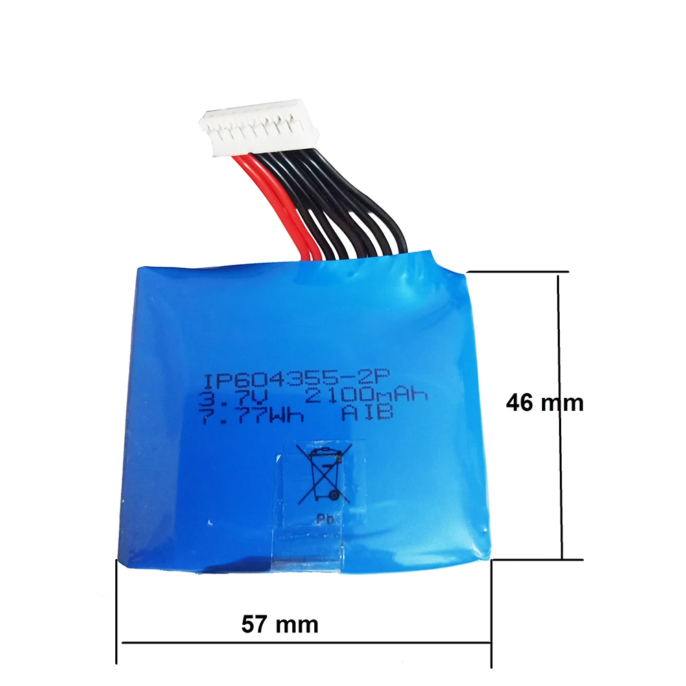 3.7V 2100mAh Li-ion Battery Replacement Lithium ion Rechargeable Battery Pack for for castle V3 POS