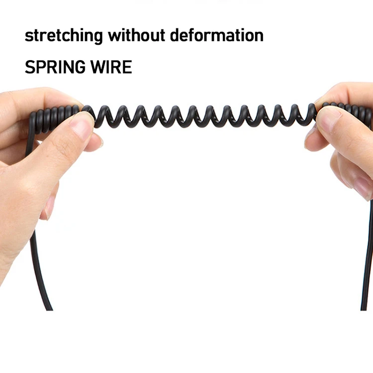 Coiled Spring Wire USB to Open 4 Tinned Bare Wires End Cable coiled usb cable usb coiled cable spiral cable coiled usb white coiled usb data cable usb cable spring design spring usb cable usb spring wire cable