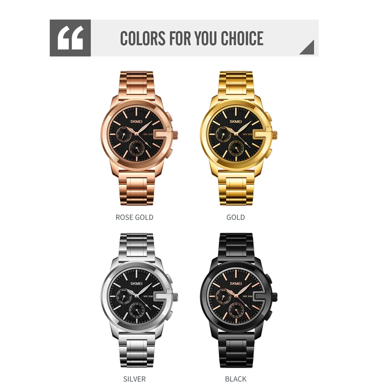 Skmei 1962 montre en cuir à quartz de luxe, prix bas, vente en