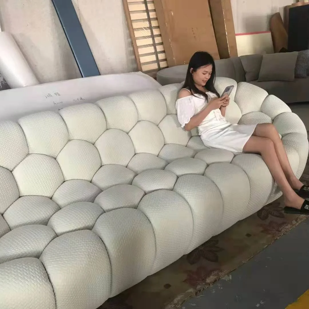 イタリアのミニマリストファッションファブリックバブルソファ