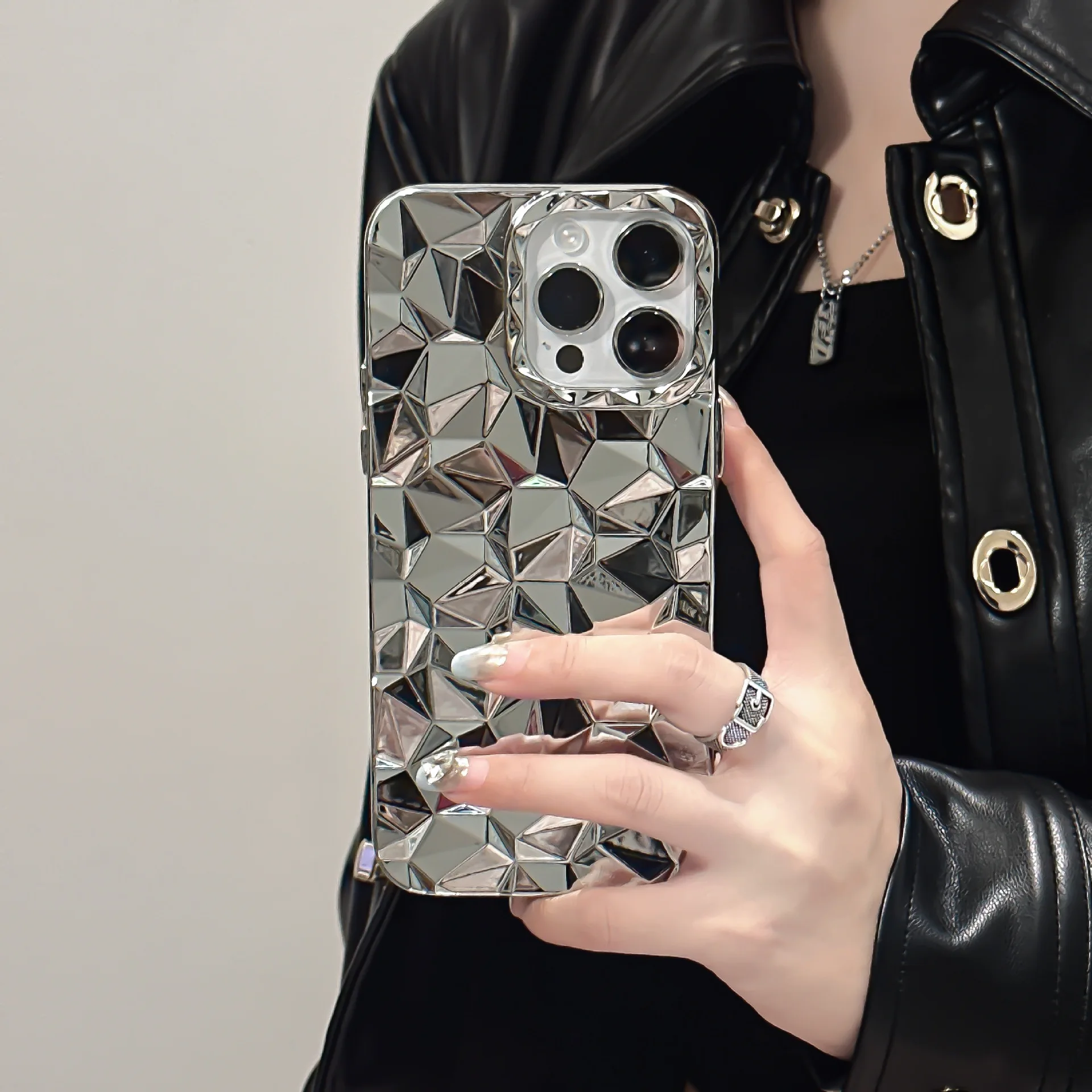 Diamond Pattern Soft TPU Phone Case for Vivo Y21 New Arrival Trendy Design for Girls Compatible with for iPhone 15 14 13