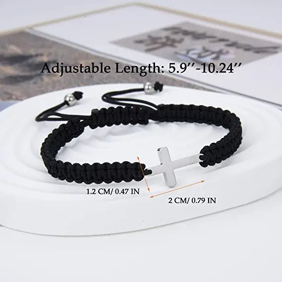 2025 Adjustable Red String Protection Bracelet Classical Cross Bracelet Religious Jewelry for Women