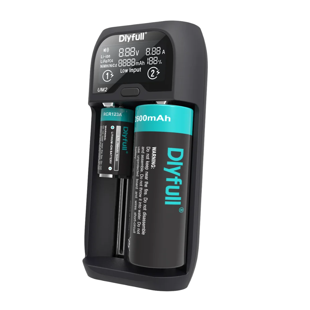 Dlyfull Um2 Type C Usb Lcd Battery Charger For Li Ion Lifepo4 And Ni Mh Cd Batteries 700 a C Buy Usb Multi Charger Battery Charger For Li Ion Battery Charger 3 7v Product