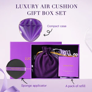 OEM ODM Luxurious Diamond Shape Glow Finish Natural Coverage Foundation with Gift Box for Dry Skin