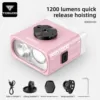 Rose-1200 lumens-étanche-dégagement rapide-longue durée de vie de la batterie