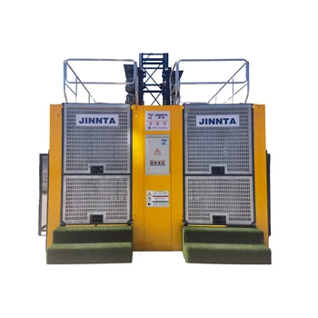 JINNTA New Product Rated Load 1500Kg Twin Cage Passenger Hoist With Big Discount Medium-Speed Construction Elevator For Shaft
