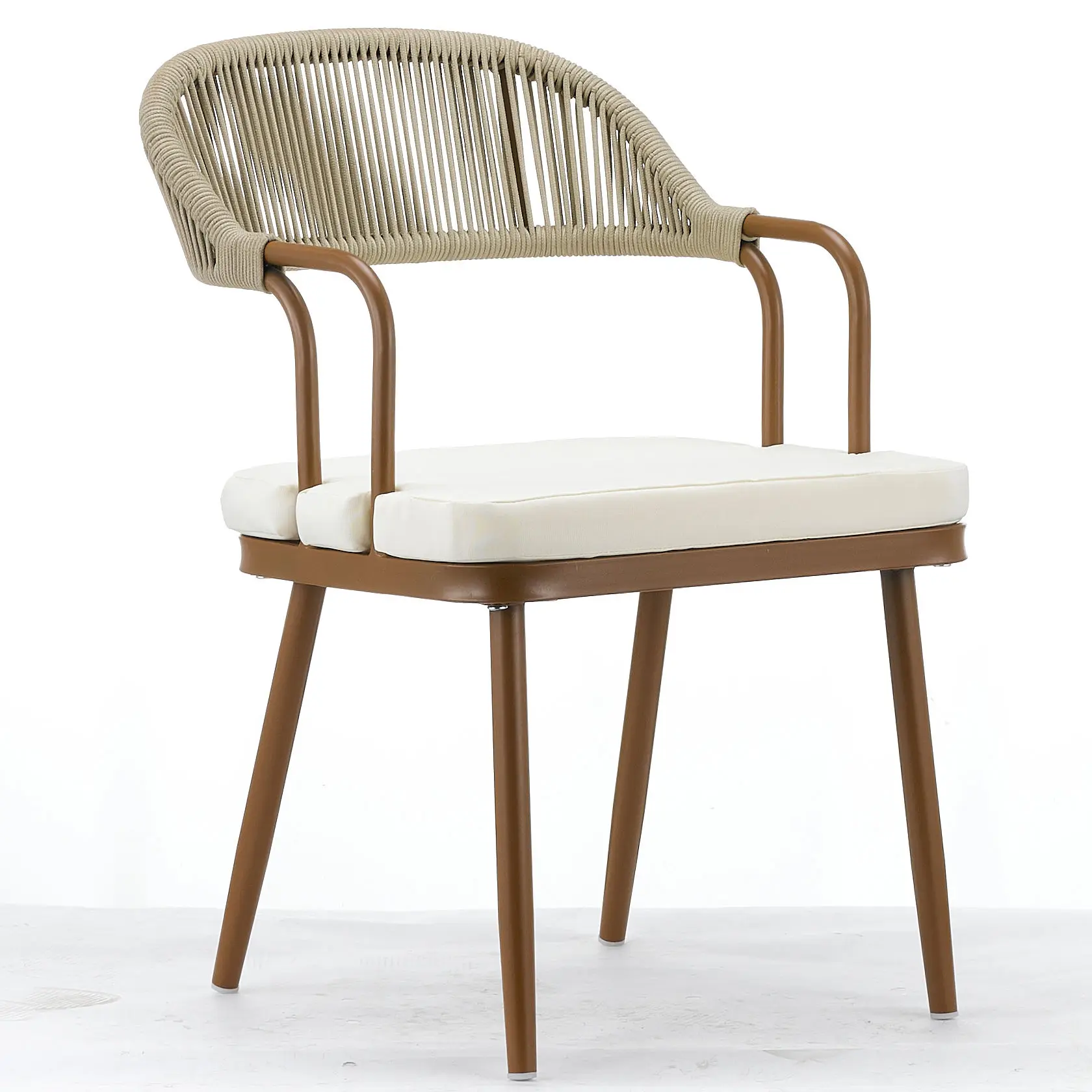 Waterproof Wicker Rattan Outdoor Dining Chair for Cafe Restaurant Living Room-Modern Design Luxury