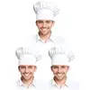 Paquete de 3 gorros de chef blancos