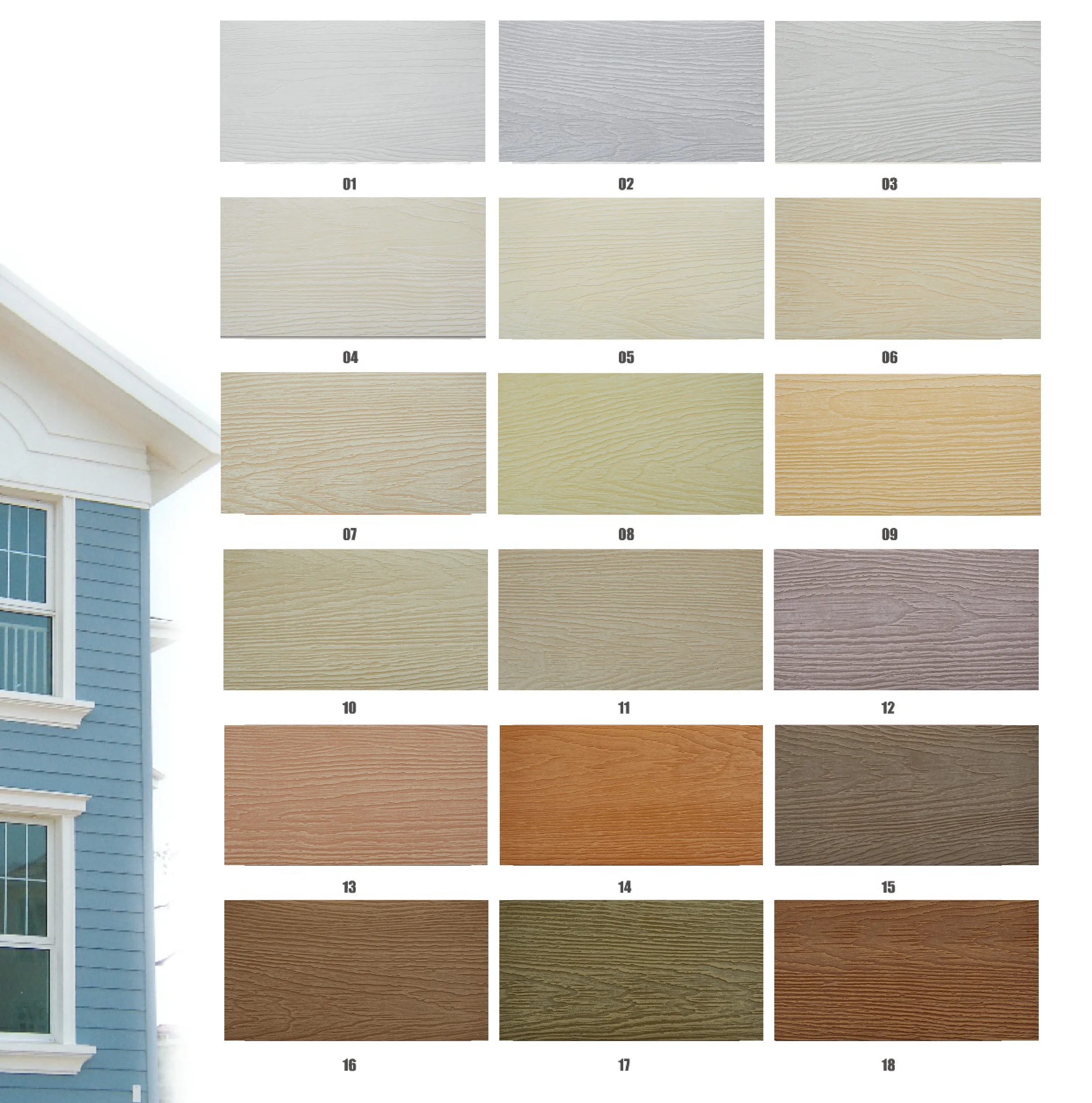 Reinforced Fiber Cement Exterior Wall Panel Cladding Weather Proof ...