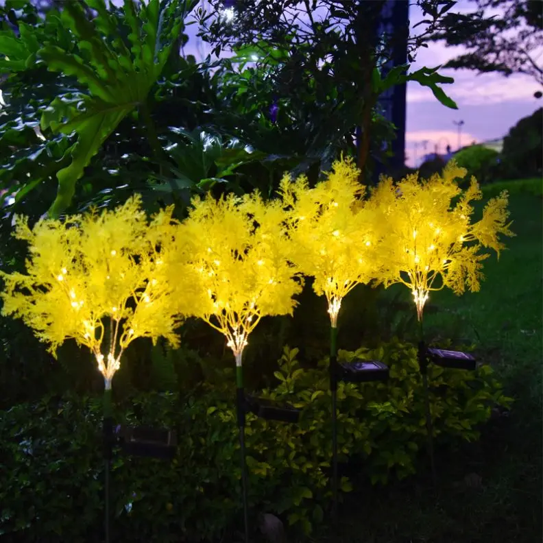 LED Solar Rime Pin Light Outdoor Waterproof Retro Yard Landscape Light Garden Lawn Decorative Light