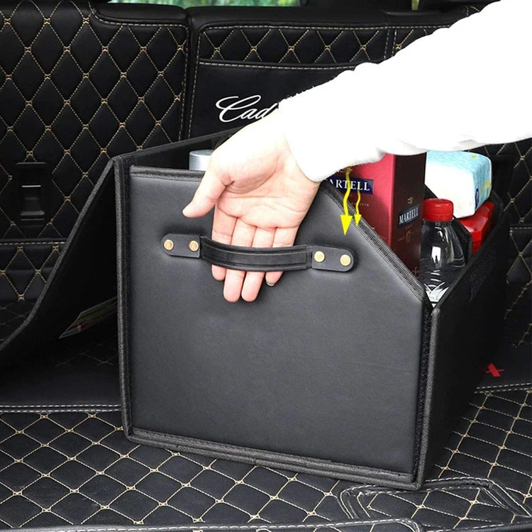 Leather Custom Car Trunk Storage Box Foldable Car Storage Box Can Be Easily Expanded to Meet the Needs of Any Car Organization