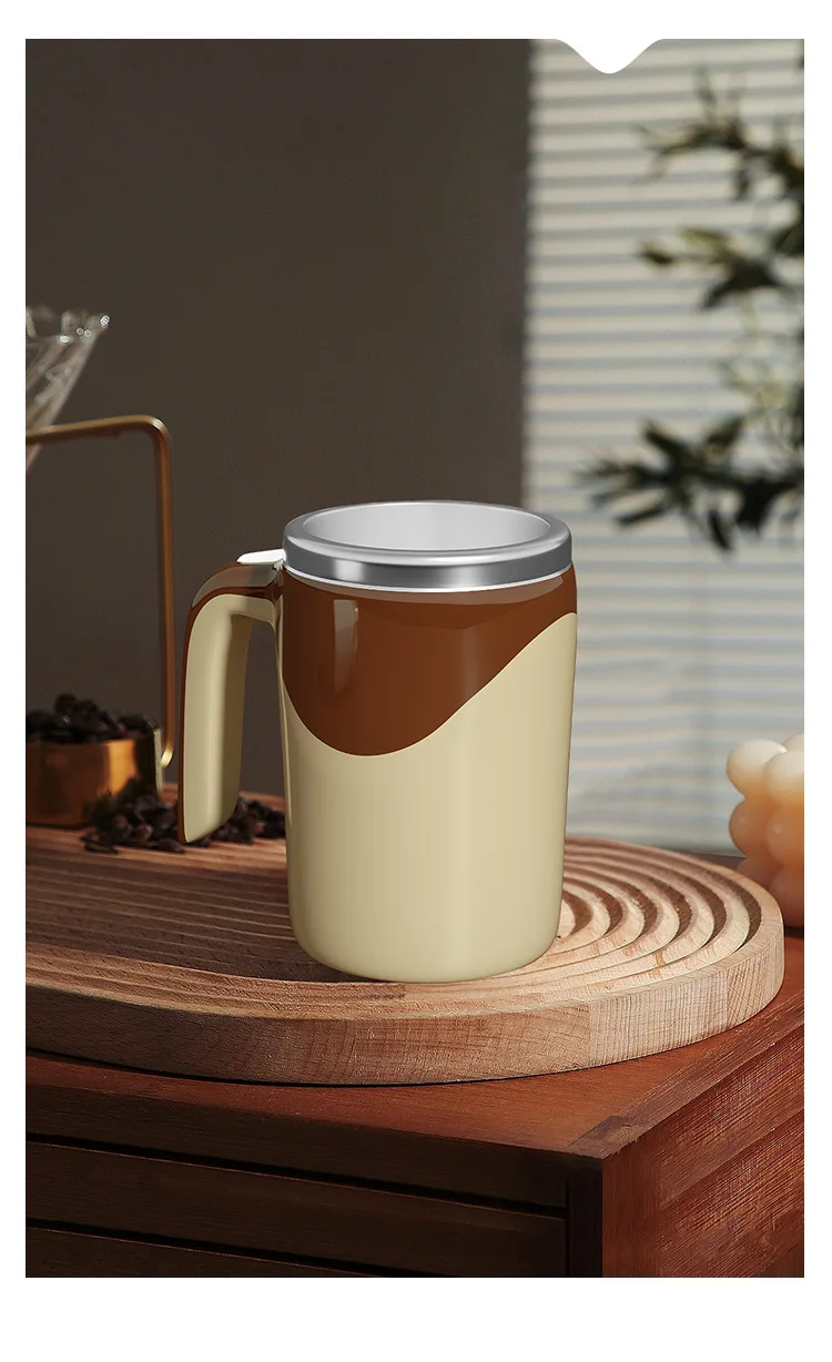 High Quality Wholesale Coffee Tumbler Stainless Steel Tumbler Automatic Mixing Mug Insulated Mug Self Stirring With Handle