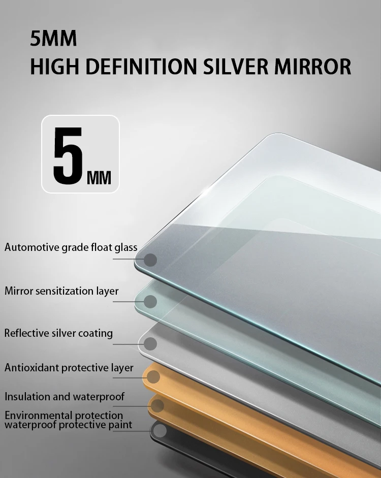 Factory customization hotel rectangular intelligent modern style wall-mounted led mirror smart for bathroom manufacture