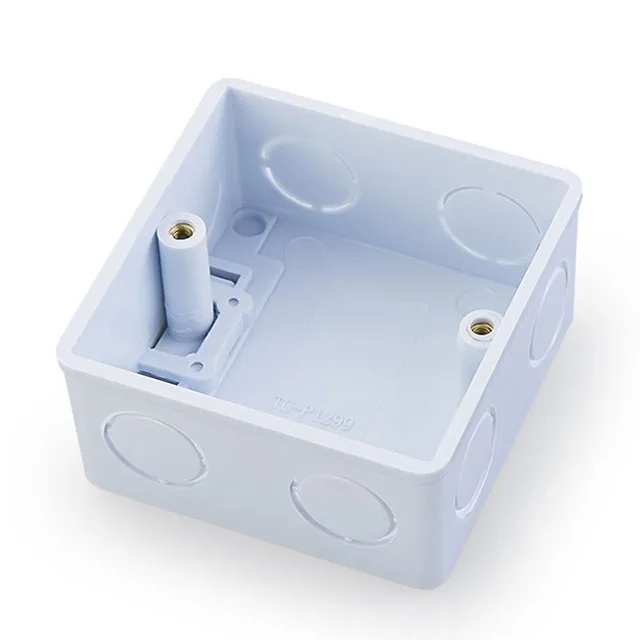 Single Box PVC Plastic Switch Box for Electrical Installations