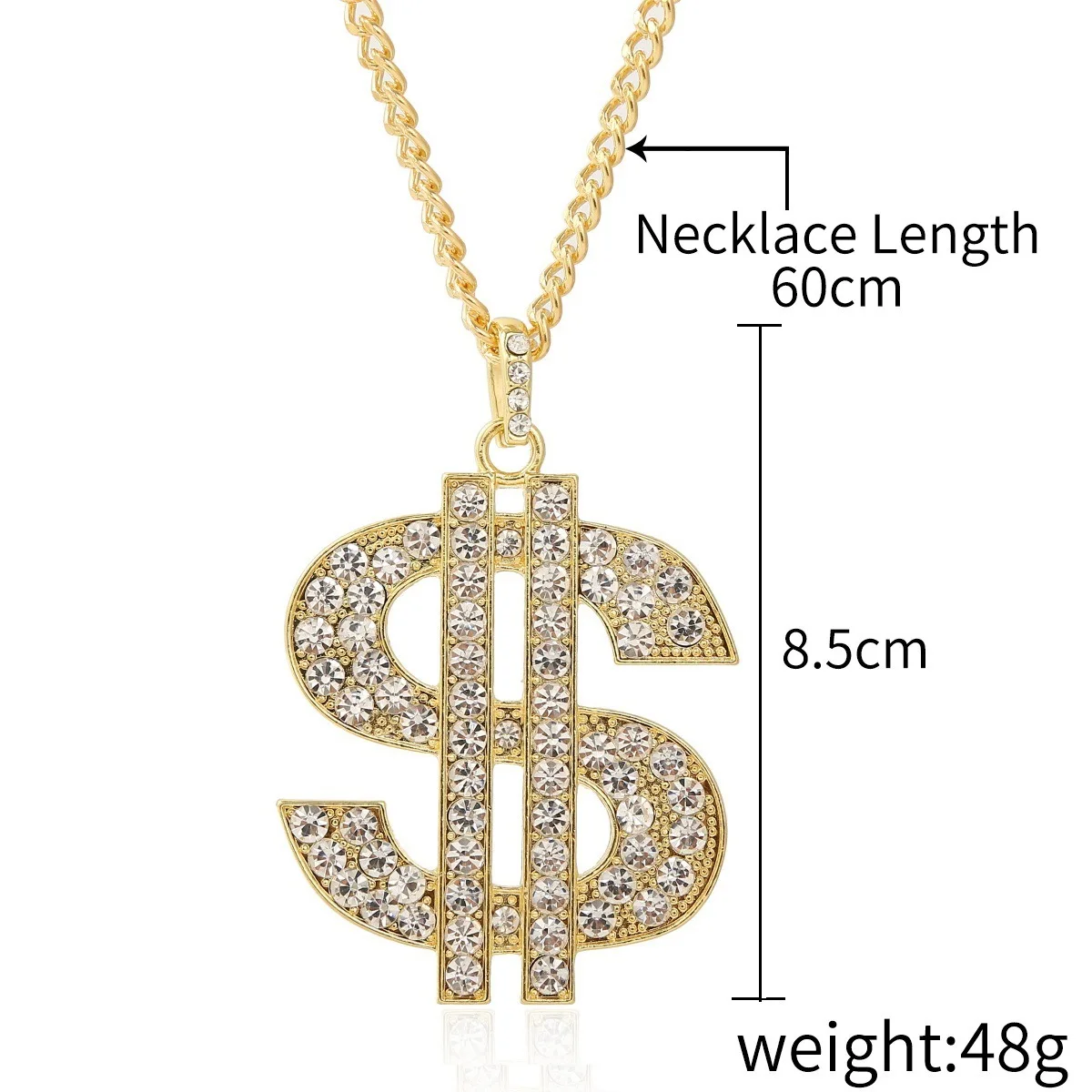 JewelryWe Collana Uomo Acciaio Inox Ciondolo Testa Di Leone Con Diamante - Punk Gotico