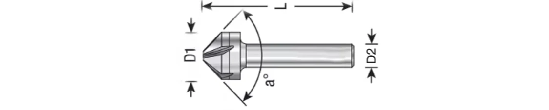 DIN335C 90 Degree 1/3 Flutes HSS Chamfer Metal Countersink Drill Bit for Chamfering and Deburring and Counter Sink 0