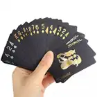 Custom New Quality Plastic PVC Poker Smooth Waterproof Gold Plated Creative Gift Durable Poker Playing Card