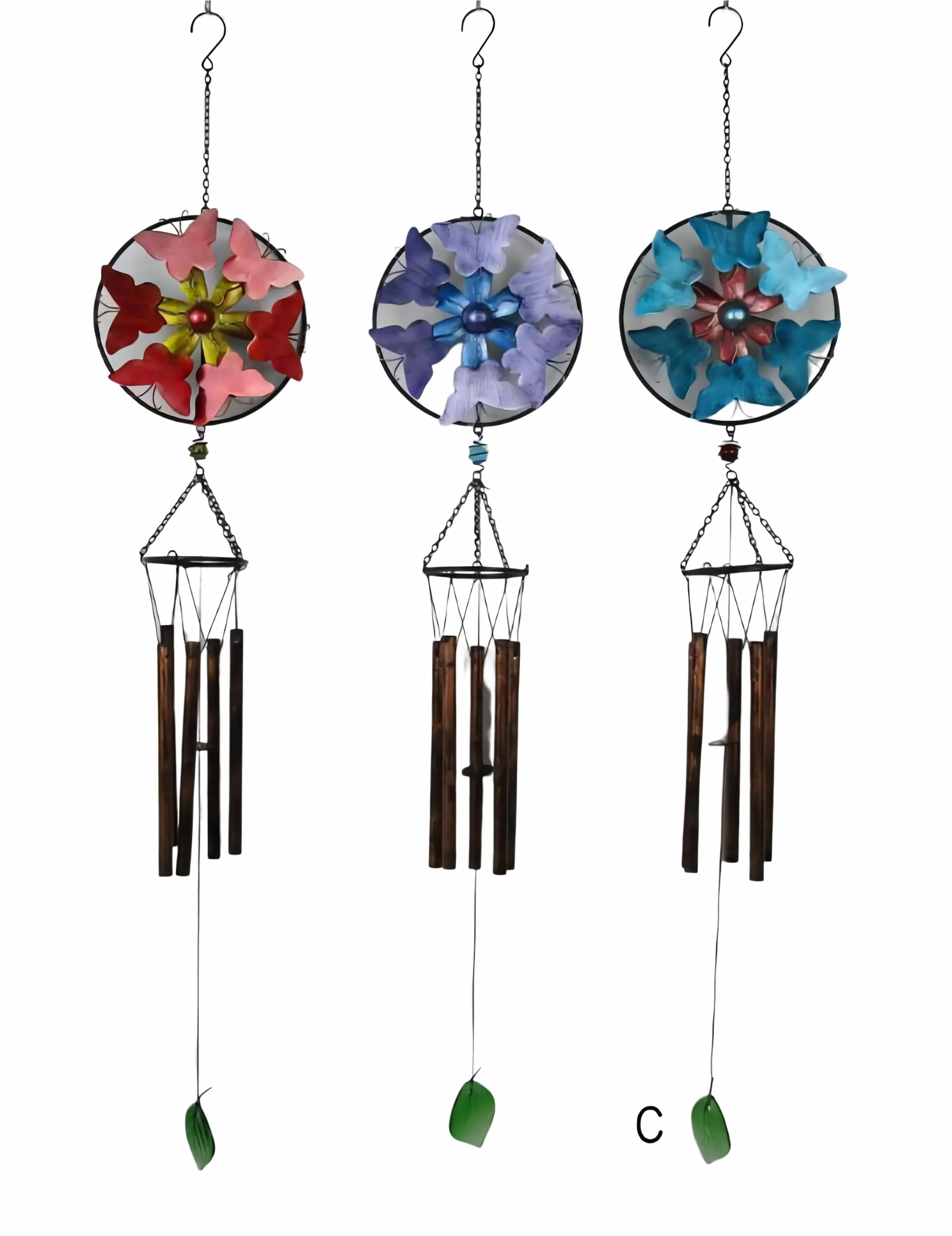 Butterfly Wind Chimes Iron Handicrafts Home Accessories  Chimes Wind 3D Butterfly Colorful Wind Chimes