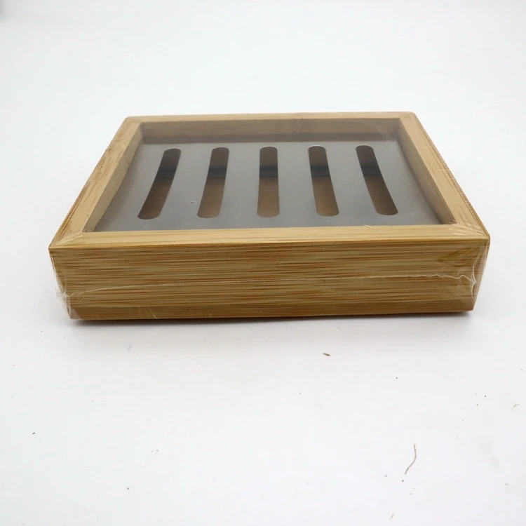 
 Комплект из 2 предметов, из натурального дерева, бамбука для ванной и душа; Мыльница для хранения держатель лоток  