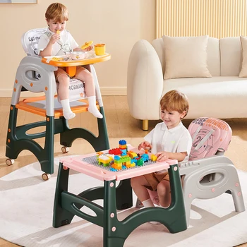 2024 mutli function furniture children playing table feeding baby high chair