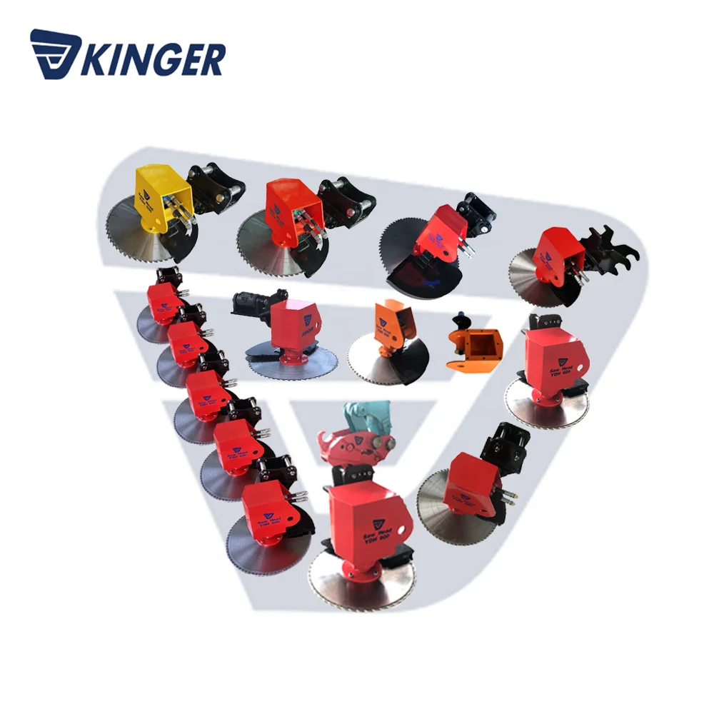 Kinger Tree Saw Attachment Mini Excavator Hydraulic Wood Cutting Saw Rock Cutting  Saw Machines