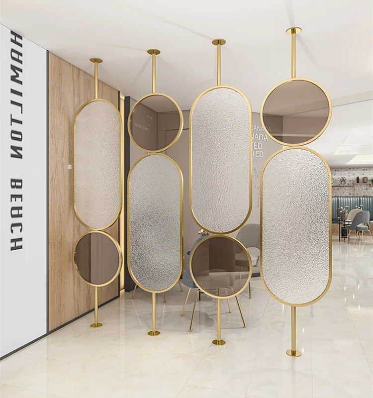 Custom Nordic Light Luxury Wrought Iron Screen Partition Decorative