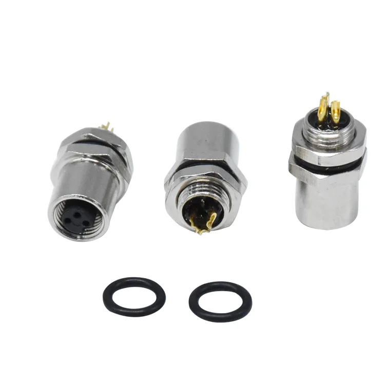 Custom Rear Lock Socket Circular Connectors Automotive Wire Assembly Plug Waterproof Electronic Aviation M5 3pin Cable Connector