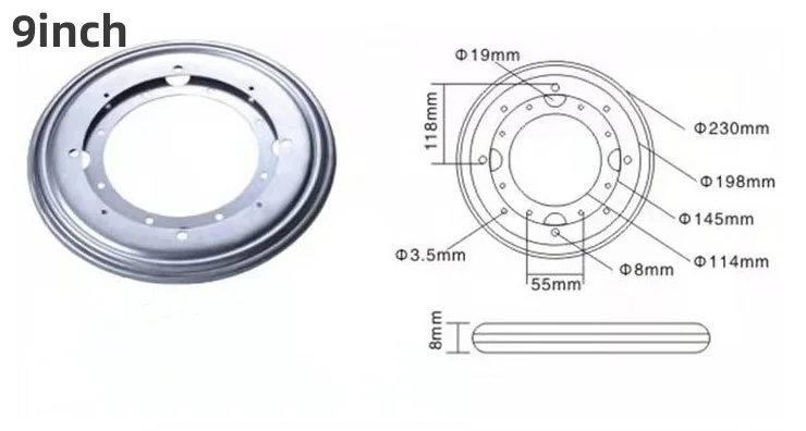 Turntable Rope Plate Heavy Duty Hollow Round Turntable Dining Table Swivel Plates Rotating ...