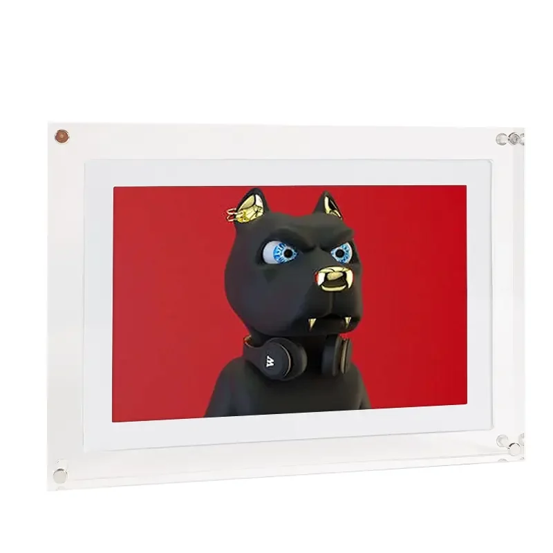 Hot Selling Acrylic Clear Crystal Digital Photo Frame Video Player Acrylic Photo Frame Led Screen Nft Digital Photo Frame