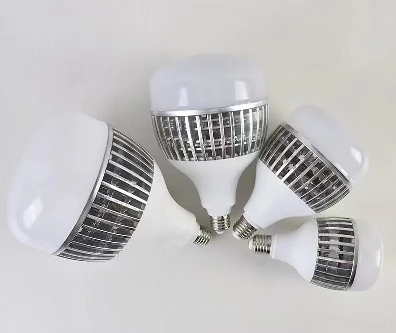 High Power LED Bulb for Factory Warehouse 85W 105W150W 200W Bulb E27E40 Finned Aluminum Site Workshop Lighting