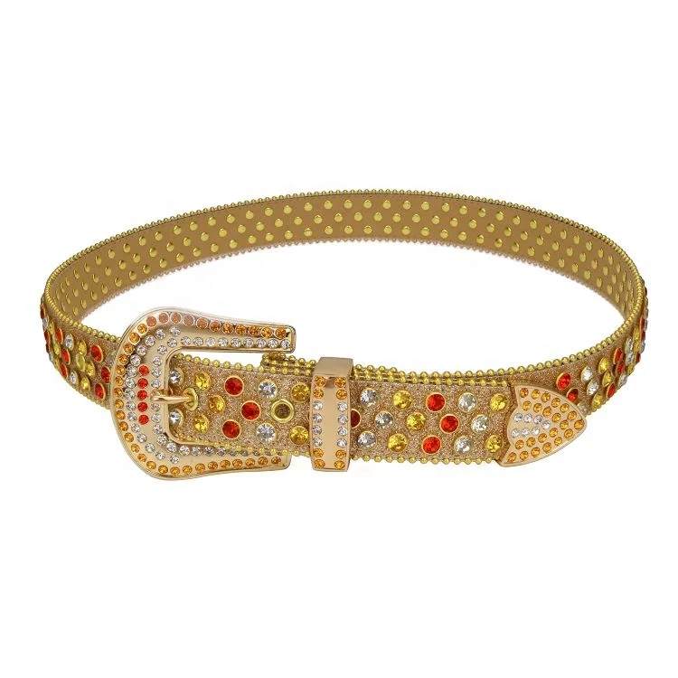 Ремень MACWAVE с золотыми стразами для мужчин и женщин шикарный кожаный пояс пряжкой со джинсов
