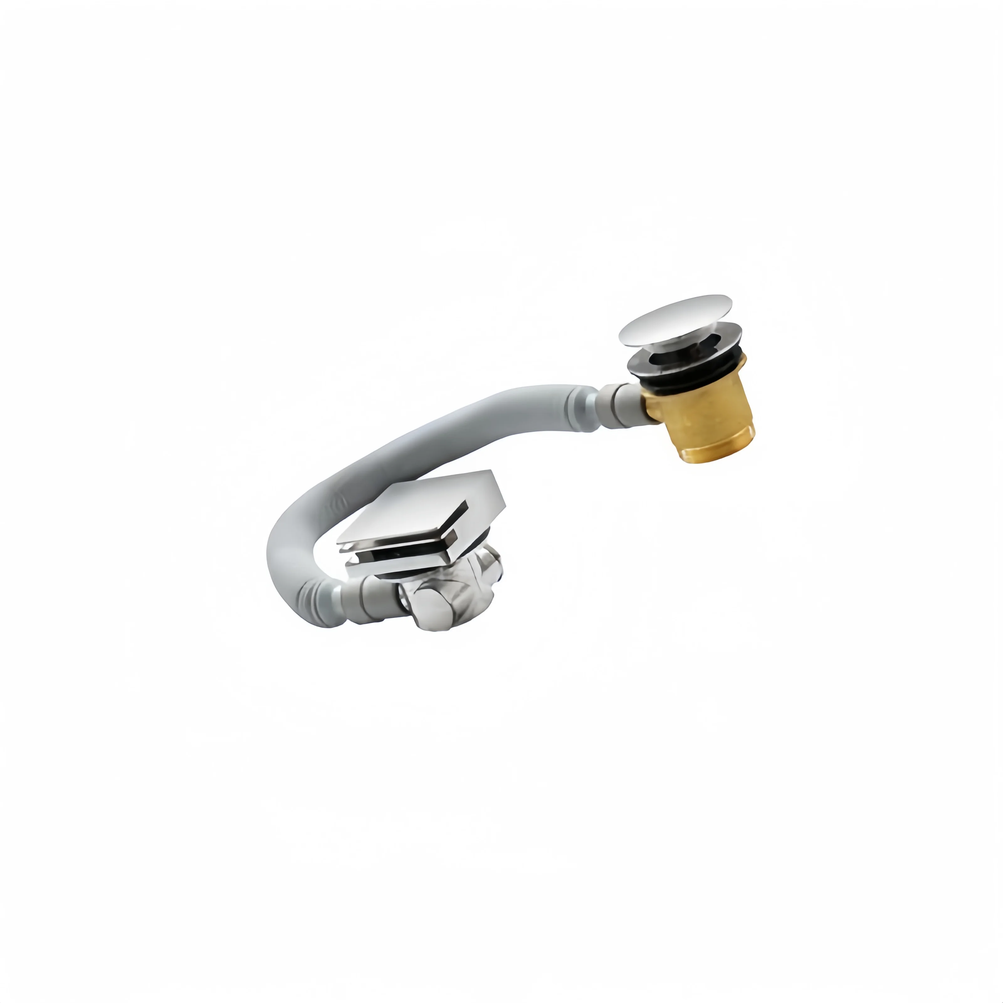 Square Bath Waste & Overflow - Chrome 