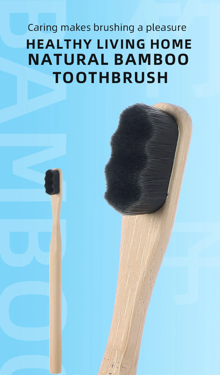 Eco Natural 10000 Bristle Bamboo Toothbrush Ultra Soft Biodegradable