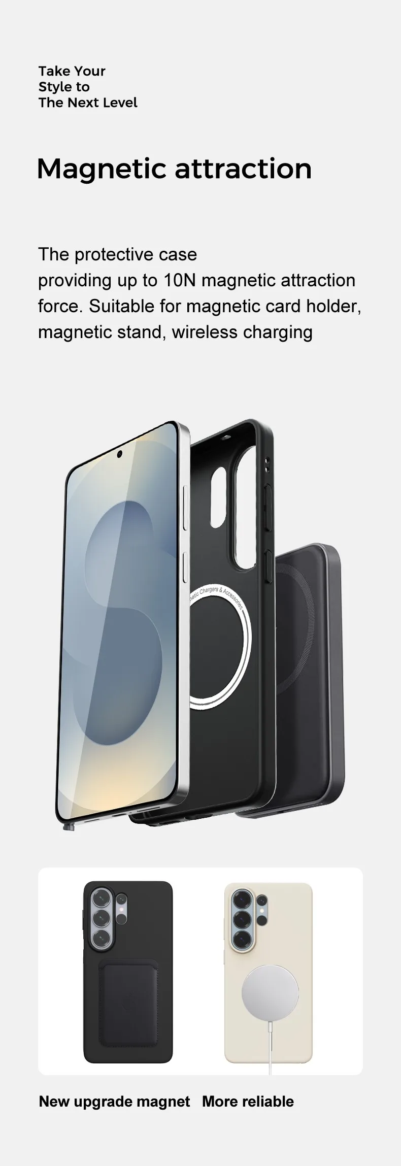 product tpupc phone case with shockproof anti scratch frosted phone bumper wireless charging phone case for samsung s26 ultra-4